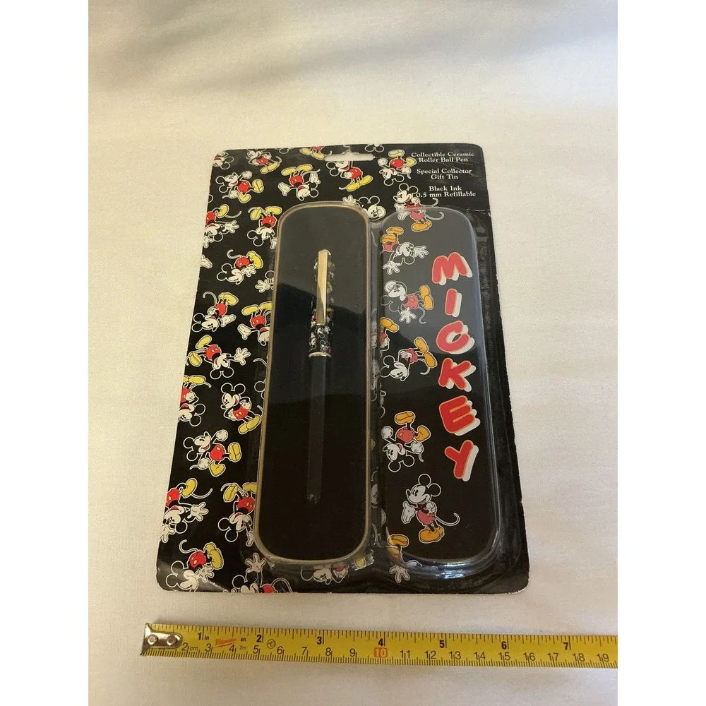 Disney Mickey Mouse Collectible Ceramic Roller Ball Pen Special Gift Tin New